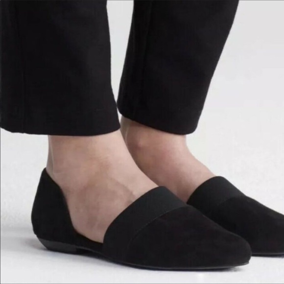 Eileen Fisher Flute Suede Pointed Toe Flats 8.5